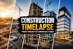 create cinematic construction timelapse video from images in 4k