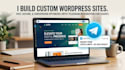 build your wordpress website or landing page with telegram lead notifications