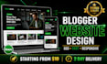 design a professional blogger blogspot website with SEO