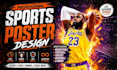 design sports flyer football basketball flyer poster banner social media NFL nba