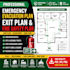 design professional emergency evacuation plan, exit plan, fire safety plan