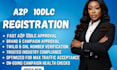 do a2p 10dlc registration website edit tcr compliant
