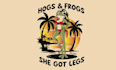 design bachelor party hogs and frogs logo