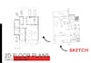 convert your sketch to professional 2d floor plan and cad drawing