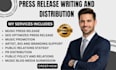 write, distribute US UK music press release submit press release pr distribution