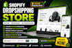 setup 6 figure shopify dropshipping store redesign shopify ecommerce website