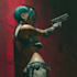 illustrate you as a cyberpunk style character