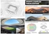 3d stadium design, sports complex architecture with ultrarealistic rendering