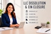 dissolve llc, ein, file llc dissolution,franchise tax,handle company dissolution