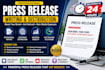 write, distribute book press release, press release distribution, book launch pr