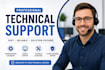 troubleshoot software, email and complex technical issues