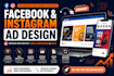 design creative facebook ad, instagram meta ad design and post