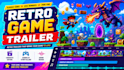 create retro pixel game trailer gameplay promo board game trailer game banner