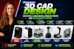 3d cad industrial product design for manufacturing prototype injection mold dfm