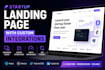 build a startup landing page with custom integrations