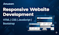 responsive website with HTML CSS javascript