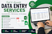 do accurate data entry, web research and copy paste tasks