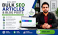 write bulk SEO articles and bulk blog posts, content writing