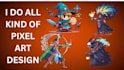 create pixel art character designs, sprite sheet animation