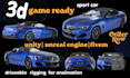 create game ready 3d car models, rigging, and animation for unity and gta v