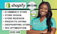 build shopify store, redesign shopify store, shopify dropshipping store