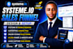 build systeme io sales funnel, systeme io website, system io landing page