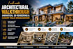create architectural walkthrough animation, 3d rendering and luxury villa design