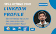 optimize linkedin profile and content strategy