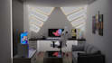 design 3d gaming room and streaming backgrounds