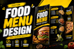 design restaurant and cafe menus for print and digital use