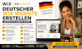 design professional german wix website deutsch wix redesign and wix ecommerce