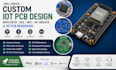create iot pcb design with esp32 ble nfc rf circuits and 3d pcb rendering