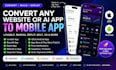 lovable to ios capacitor app base44 replit ai rork app android app store publish