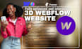 3d animated webflow website interactive landing page r3f scroll animations webgl