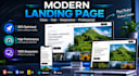 develop a responsive landing page or front end website using HTML CSS