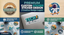 do custom sticker design and badge logo
