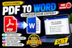 convert PDF to word document manually