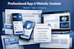 write professional app descriptions and website content