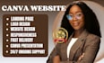 canva website design landing page website design
