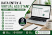do data entry, virtual assistance and office administration tasks