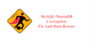 rescue corrupted mysql database