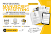 do manuscript typesetting modern book design layout  kindle book formatting