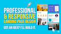 design and develop a modern responsive react landing page