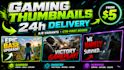 design gaming youtube thumbnails that boost CTR in 24h