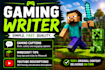 do gaming caption, and also build code for creating website