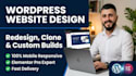 design, redesign, or clone a modern wordpress website using elementor pro