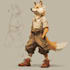 create professional furry reference sheet and fursona design