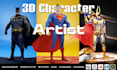 create a high quality 3d character artist