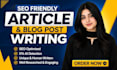 do SEO article writing, content writing and blog post writing