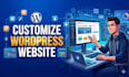 customize wordpress website, update and correct